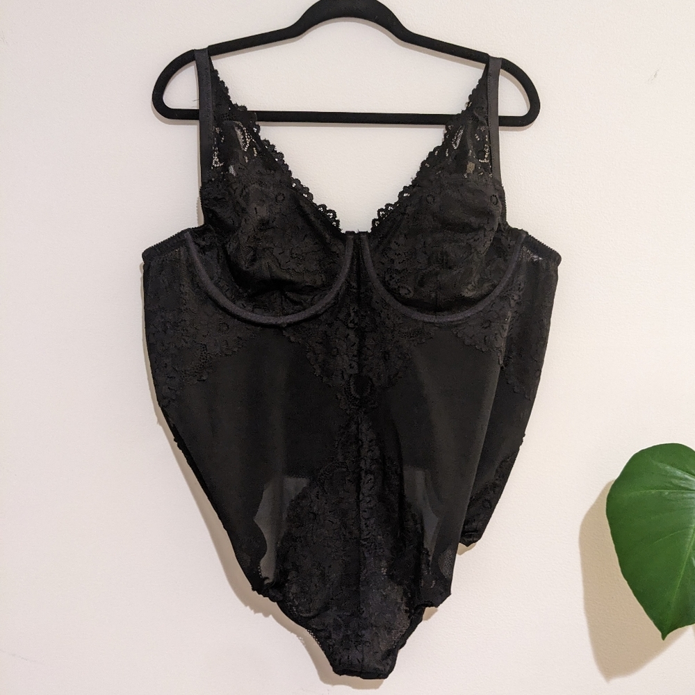 Torrid 3x Black Lace Thong Bodysuit